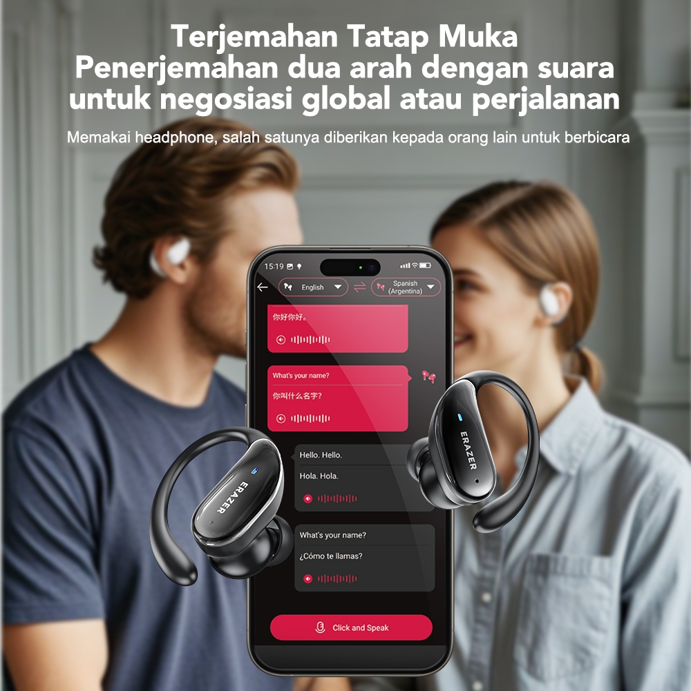 Jual Lenovo ERAZER XT80 PRO TWS AI Smart Translation Wireless Headset ...
