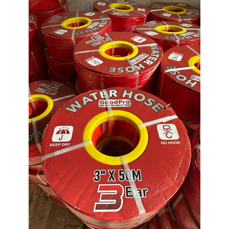 Free Ongkir- SELANG BUANG IRIGASI 3 INCH dan 2 inch 50M 100M Selang Karet Pompa Sawah 3" 50Meter  4" Tebal 3BAR Sunny hose GoodPro