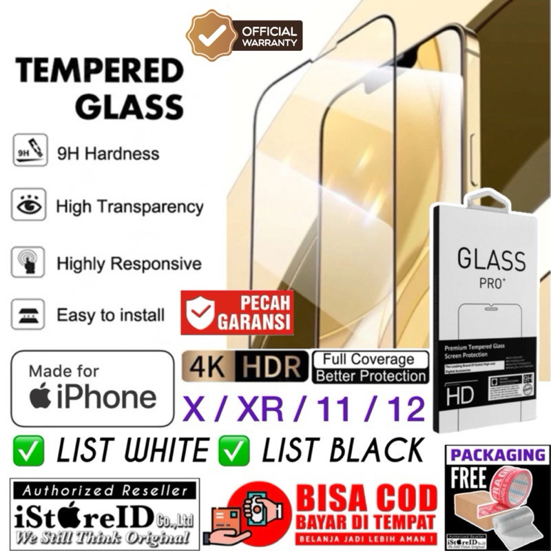 Jual [COD] (Free: Tools+Sticker) GARANSI! Glass iPhone X XS XR 11 Pro ...