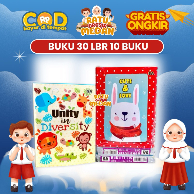 Jual BUKU TULIS ISI 30 LEMBAR TERMURAH(10 BUKU (BEST SELLER) | Shopee