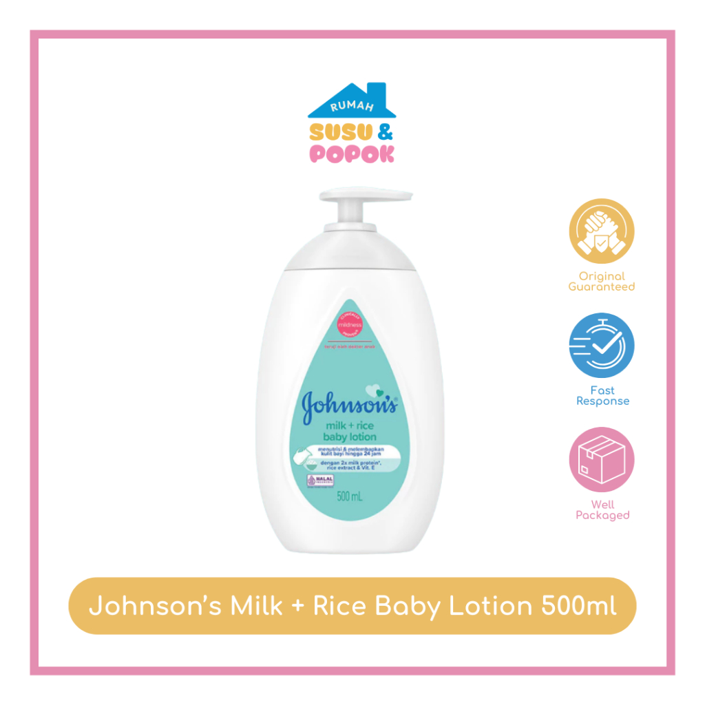 Jual Johnson’s Milk + Rice Baby Lotion 500ml | Shopee Indonesia