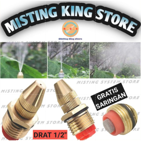 Jual ALAT SIRAM SPRAYER MIST NOZZLE ADJUSTABLE MISTING SPUYER KUNINGAN ...