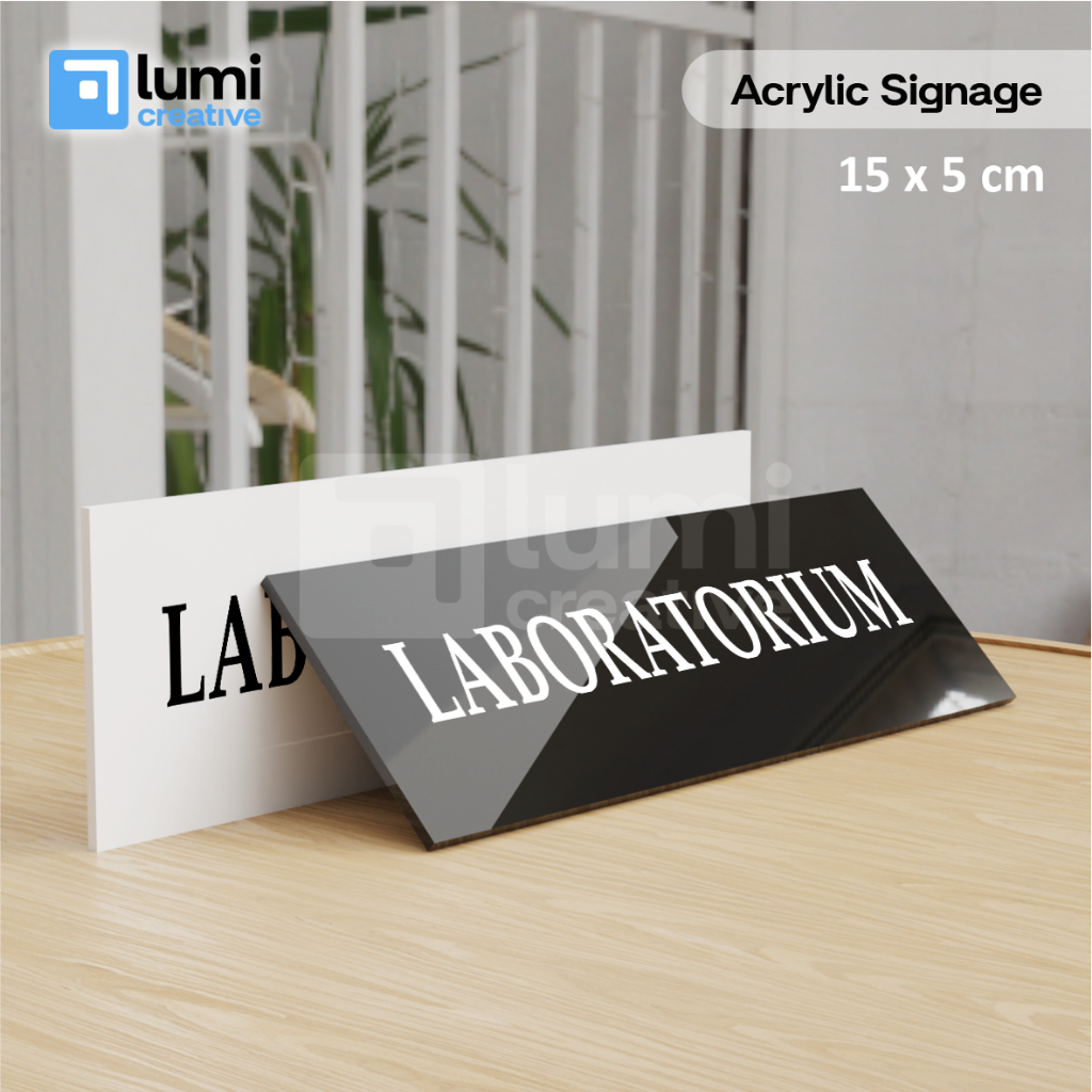 Jual Akrilik Laboratorium / Papan Nama Ruangan / Papan Akrilik ...