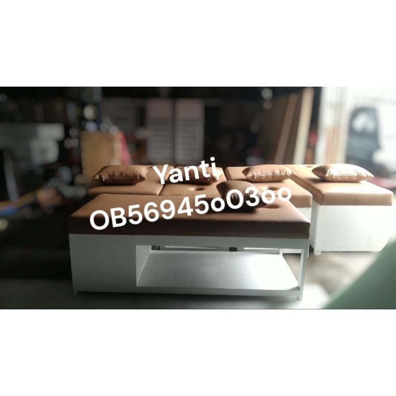 Jual bed massage bahan kayu warna caramel ready stok,ranjang massage ...