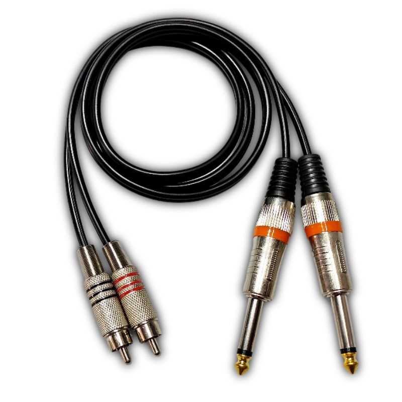 Jual Kabel Input Dobel 2-2 Jek RCA Besi To Jek Akai Toa 6,5mm Mono ...