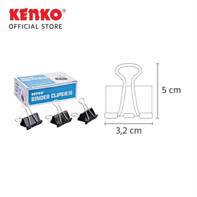 Jual 1 PACK BESAR BINDER CLIP No.155 Kenko (Isi 12 Dus Kecil) | Shopee ...