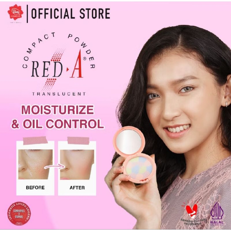Jual RED -A COMPACT TRANSLUCENT OIL CONTROL | Shopee Indonesia