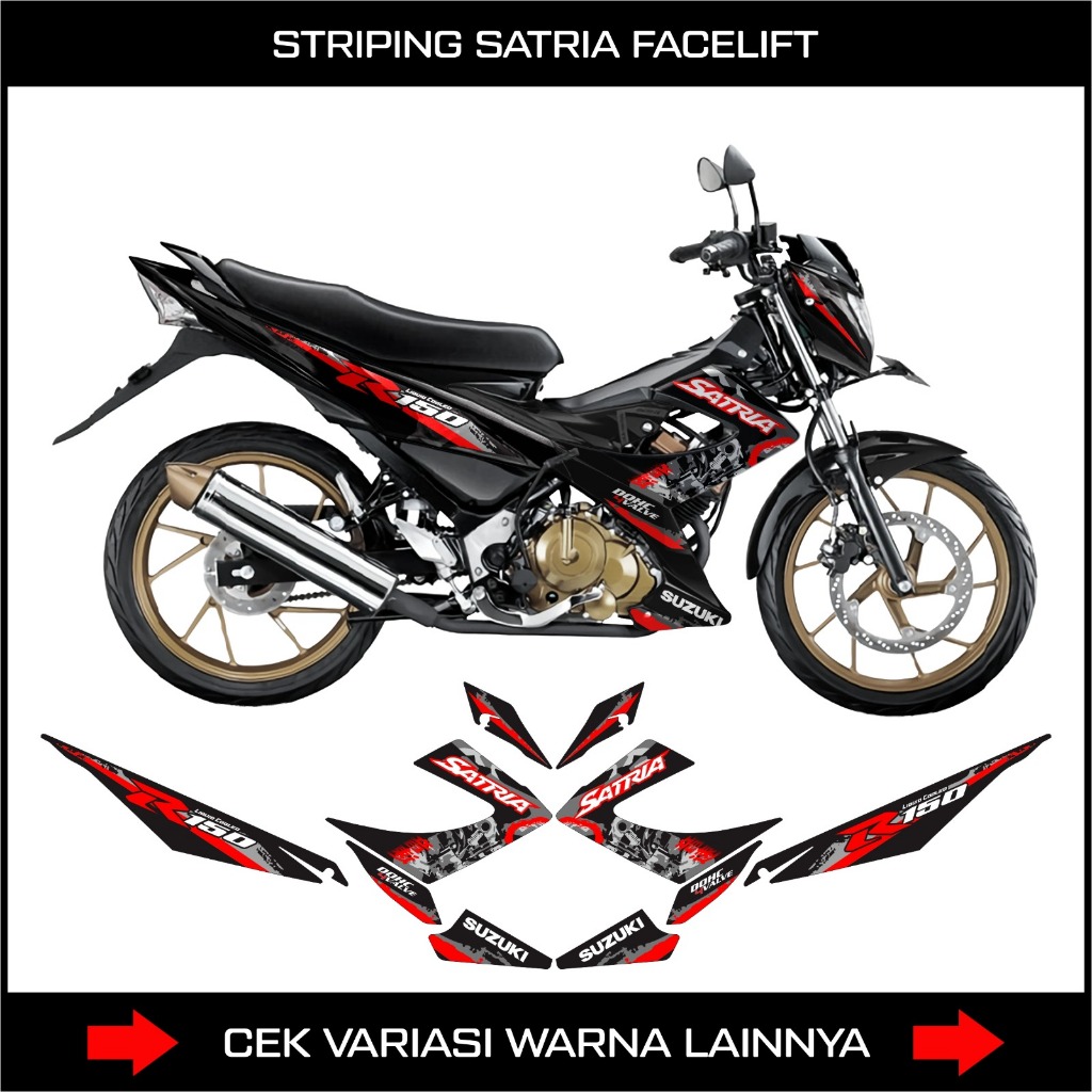 Jual STIKER STRIPING SUZUKI SATRIA F 150 FACELIFT MOTIP PISTON ...