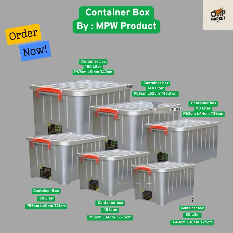 Jual Mpw - Container Box Cb 30-45-60-90-140-180 Liter - Tempat ...