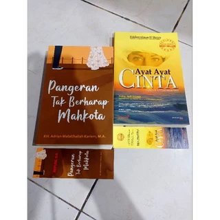 OBRAL BUKU MURAH ORIGINAL / NOVEL REMAJA / 1 PAKET 2 BUKU / PANGERAN TAK BERHARAP MAHKOTA / AYAT-AYAT CINTA / ROMANCE / DEWASA / FIKSI /