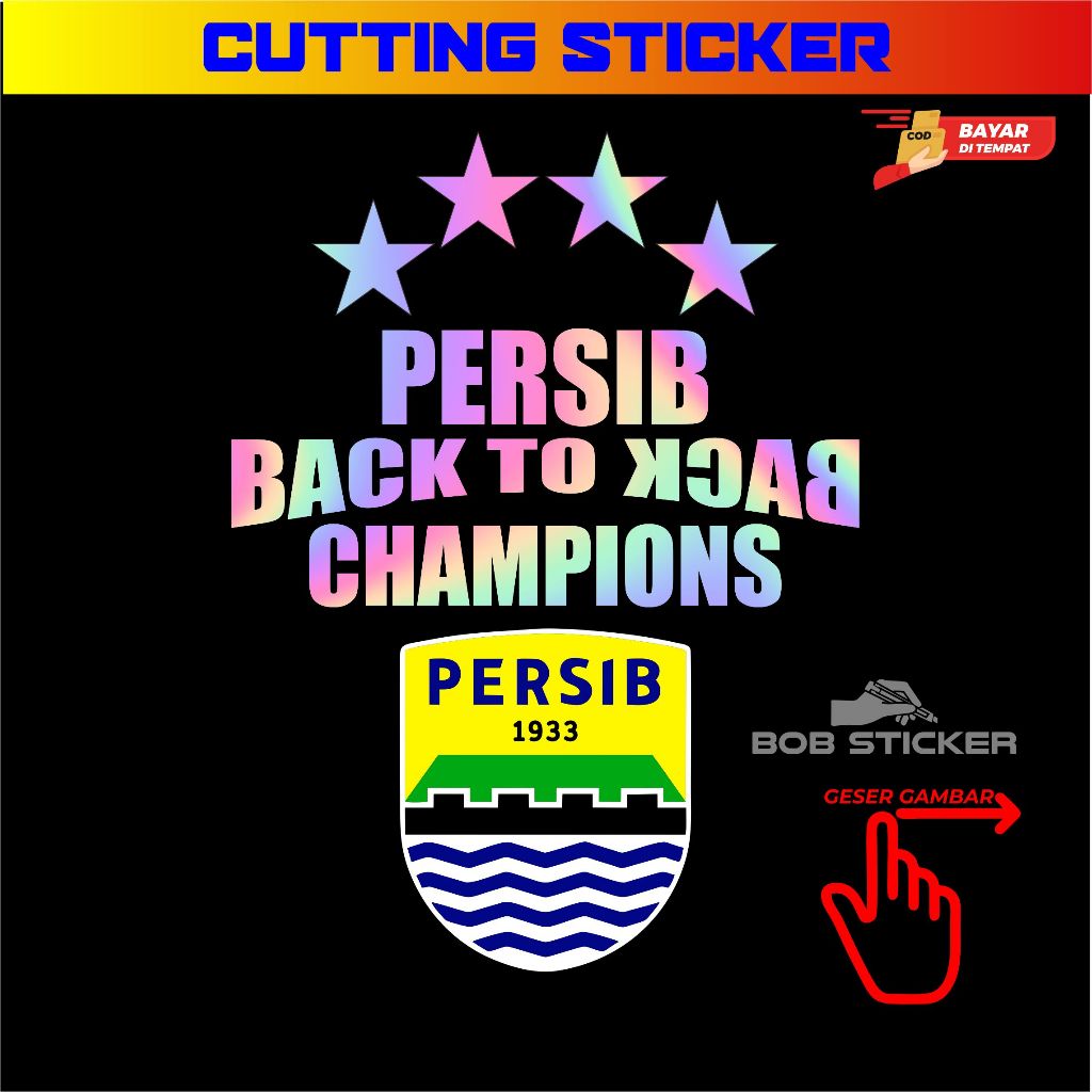 Jual Cutting stiker Persib Back To Back / B2B / Persib Champions ...