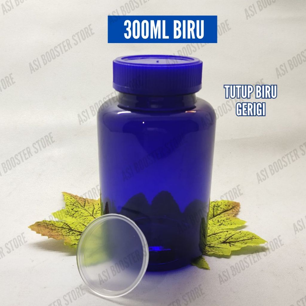 Jual Botol Kapsul 300ml / Botol obat tutup bergerigi ulir 100gram ...