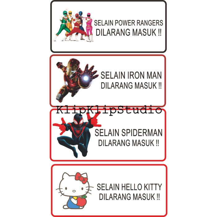 Jual Sticker Stiker Warning Dilarang Masuk Selain Macam Macam KK - N3D ...
