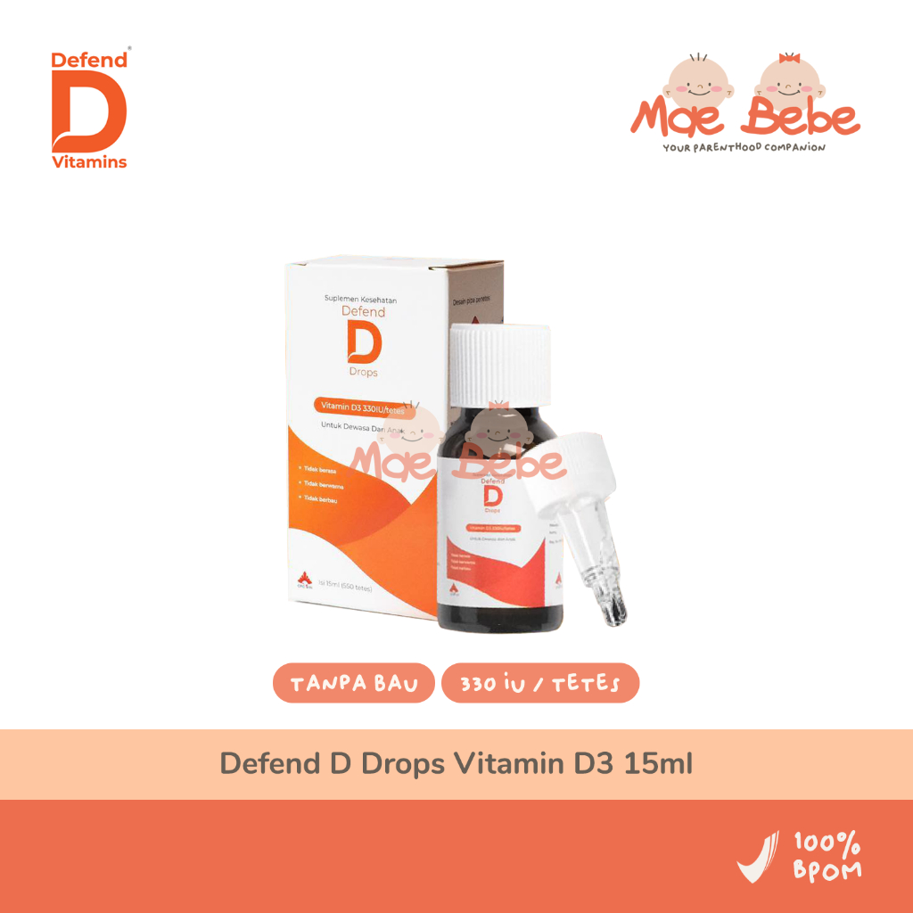 Jual Defend D Drops Vitamin D3 330 IU / Tetes Suplemen Imunitas Untuk ...