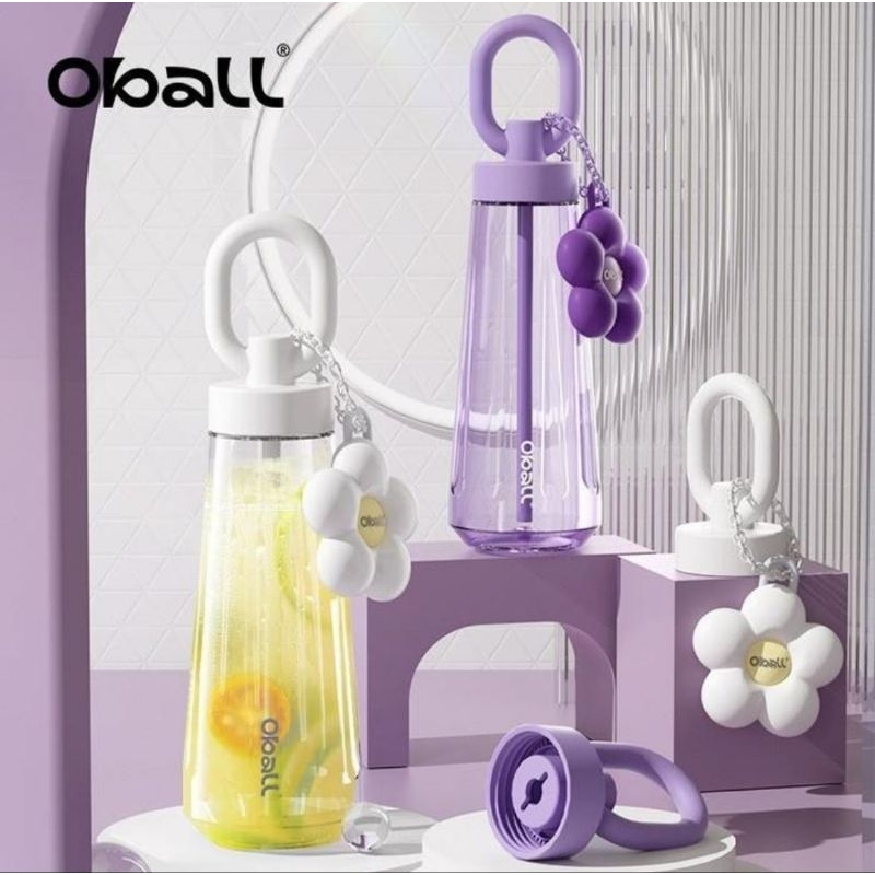 Jual OBALL Goddess Summer Straw Cup Bottle 600ml | Botol Minum Anak ...