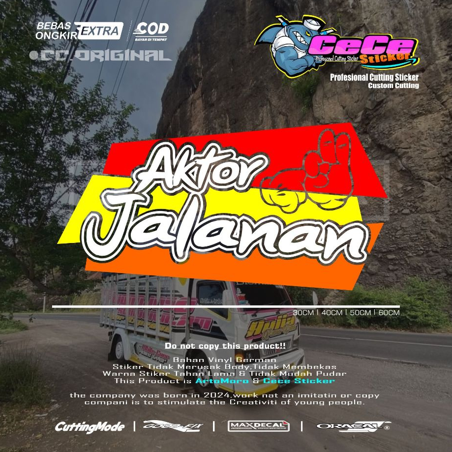 Jual Stiker Cutting Aktor jalanan variasi kaca pintu bak truk pickup ...