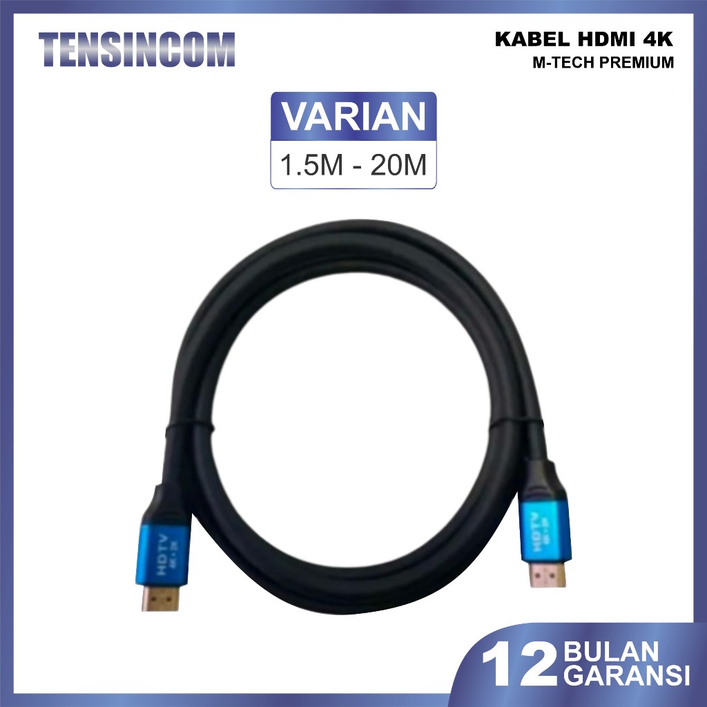 Jual Tensincom Kabel HDMI to HDMI M-Tech 2.0 4K HDTV Premium 1.5M - 20M ...