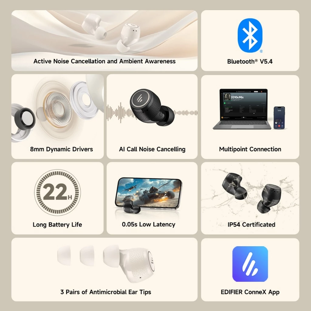 EDIFIER X3 PRO True Wireless Earbuds with Active Noise Cancellation