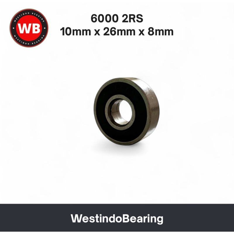 Jual Bearing Sepeda 6000 2RS Laher Laker Lahar 6000 RS 10mm x 26mm x ...