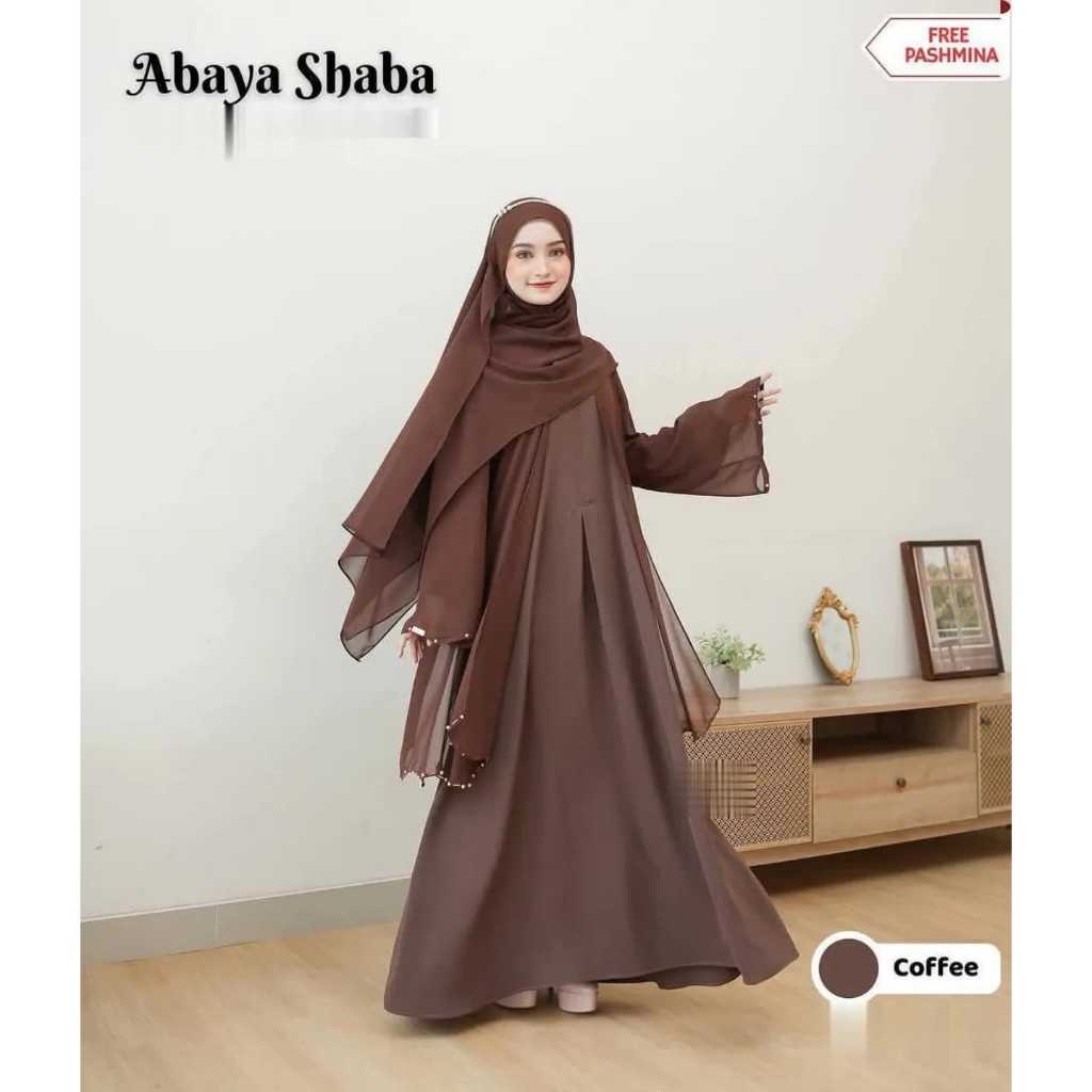 Jual Abaya Shaba Model Kekinian Super elegan dengan Baan Ceruty ...