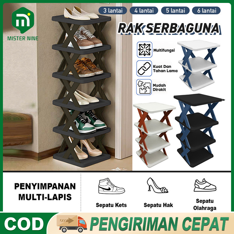 Jual Rack Sepatu X Tempat Rak Sepatu Rumah Rak Sepatu Plastic Home ...