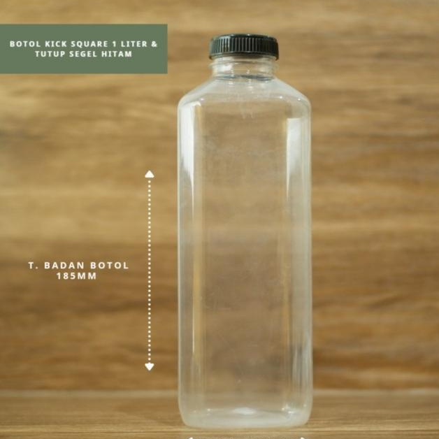 Jual Botol Kick Square/KALE 1 Lt Kotak Botol Plastik 1 Liter/BOTOL ...