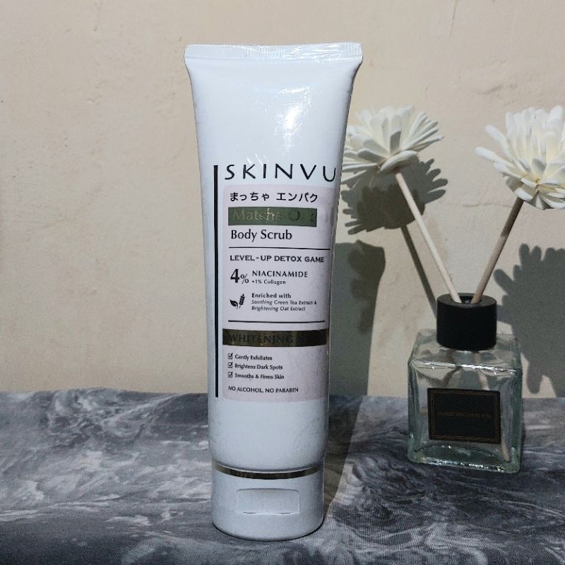 Jual SKINVU! BODY SCRUB MATCHA OAT & LOTION BRIGHTENING100ml | ORIGINAL ...