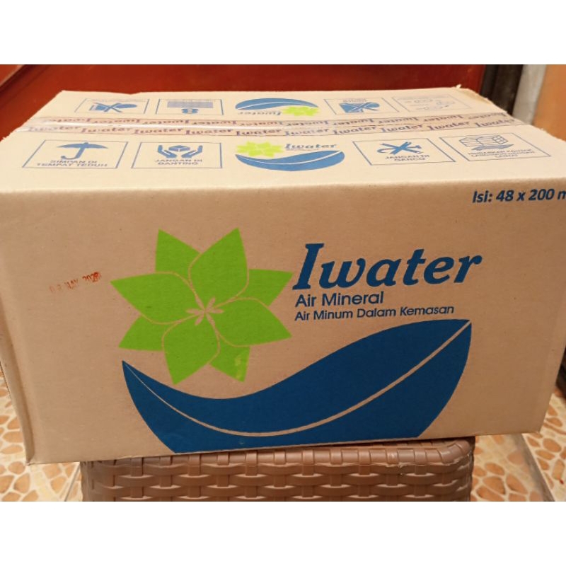 Jual Air Mineral IWater Cup Gelas 200 ML 1 Dus/Karton Isi 48 Pcs ...