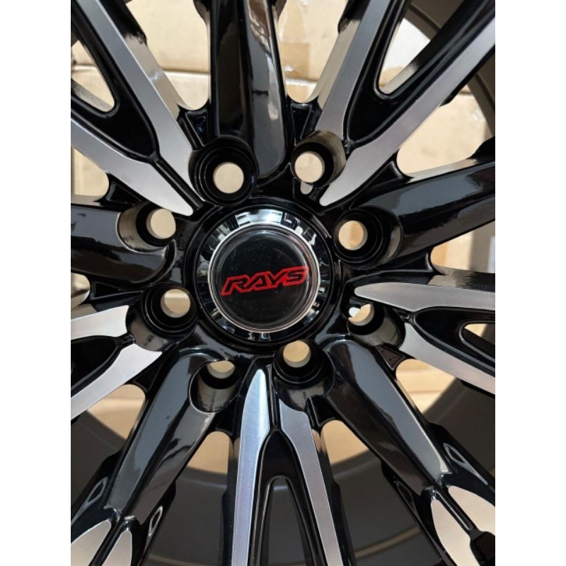 Jual Velg Mobil Ring 17 hole 8 R17 lubang 8 VOLK RAYS Black Polish Jazz ...