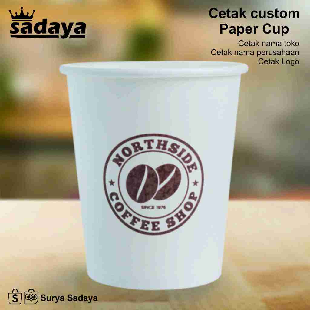 Jual Cetak Paper Cup 9 oz Sablon Gelas Kopi Custom Gelas Coffee ...