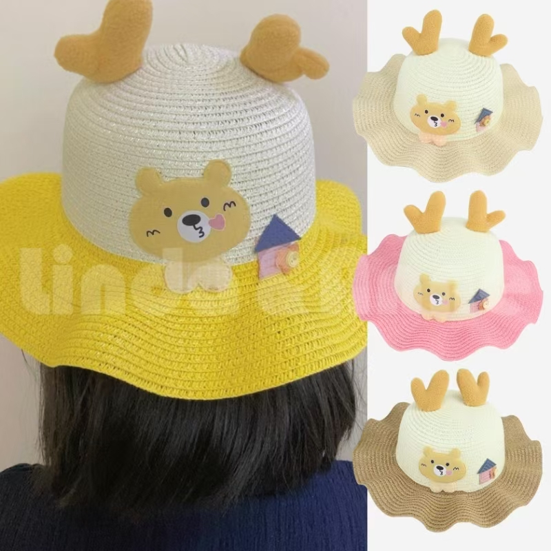Jual L&A - Topi Rajut Anak Karakter Beruang Lucu Kid's Summer Hat Topi ...