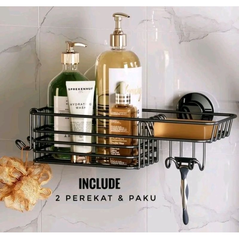 Jual Rak sabun Kamar Mandi Anti Karat dengan Tempat Shampoo dan Sabun ...