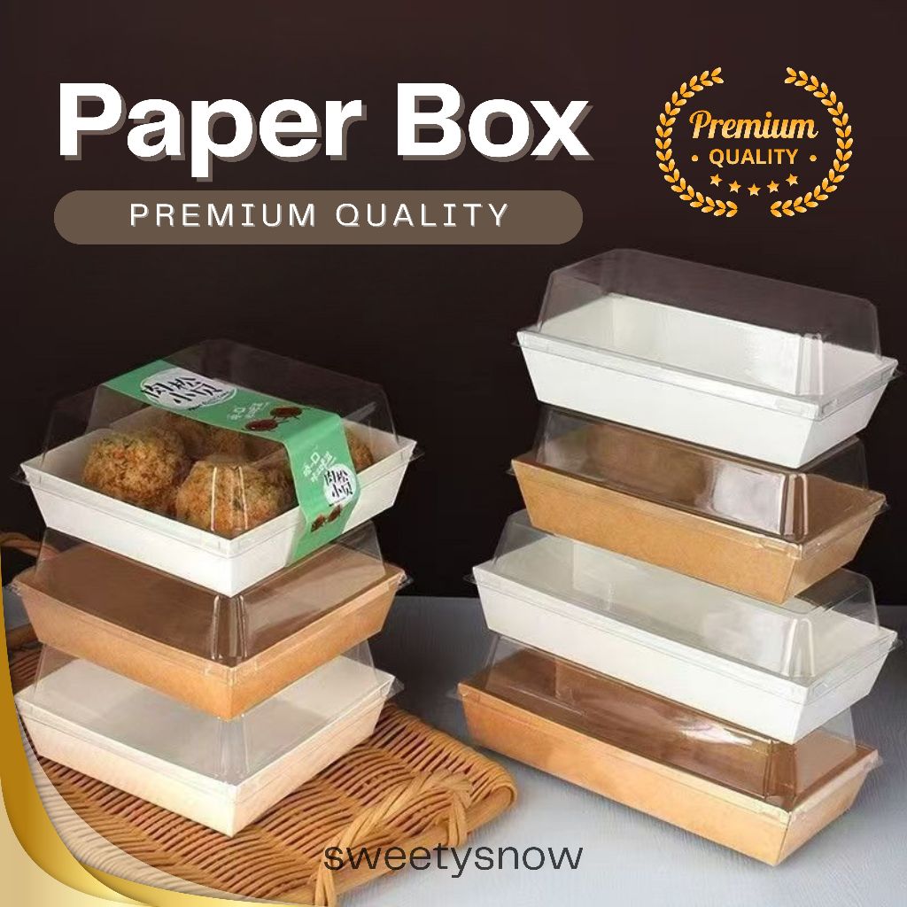 Jual [ 1 set ] PAPER BOX Tahan Panas DESSERT BOX CAKE BOX Mochi KOTAK ...