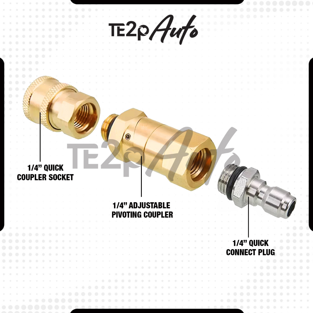 Jual Te2p Auto Adaptor Quick Release Ujung Nozzle Semprotan Bisa Putar ...