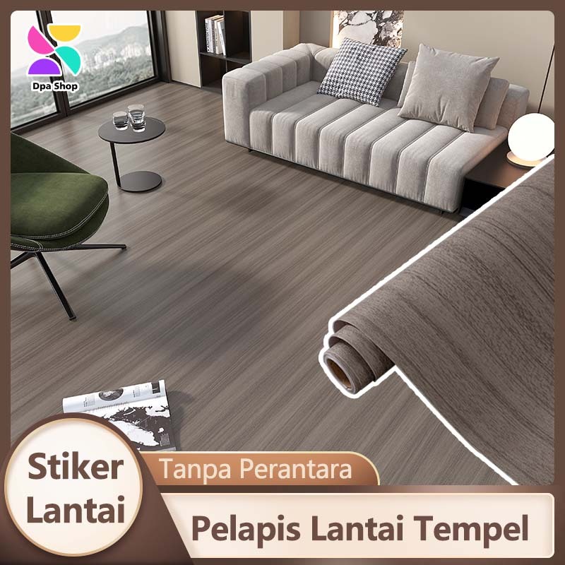 Karpet Lantai Vinyl Meteran Roll 3 Meter X 60 Cm Motif Kayu Bertekstur Emboss Dekorasi Lantai Anti Kotor Anti-Slip Mudah Bersih Ketebalan 0.5 mm