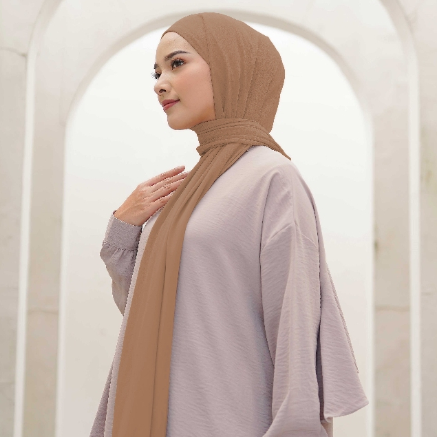 Nabillasyal Hawa Series Pashmina 2 In 1 Hijab Semi Instant Ceruti