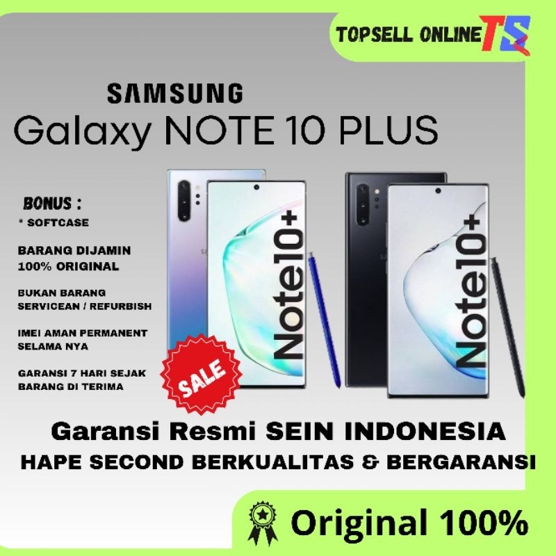 Jual Samsung Galaxy NOTE 10 Plus 256GB & 512GB Second Fullset Original ...