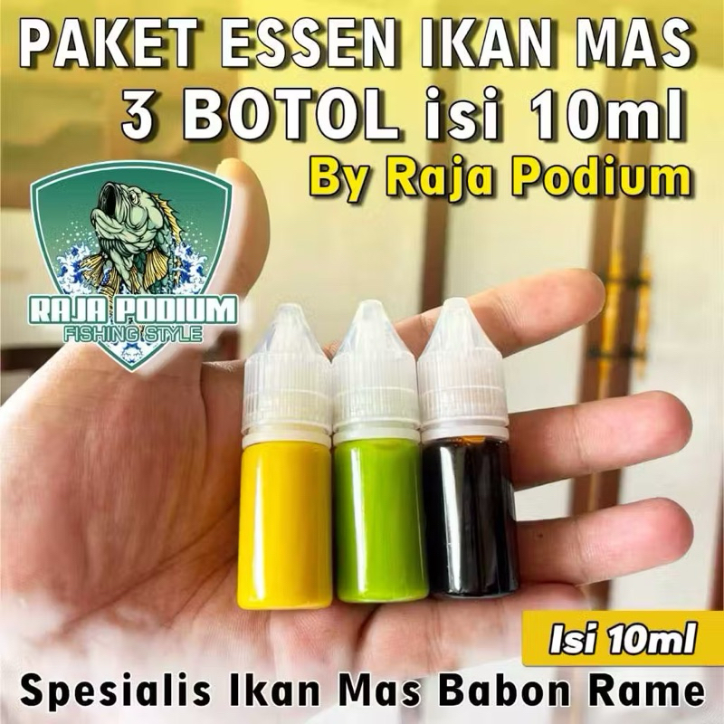 Jual Paket Essen Ikan Mas 3 Botol Spesialis Mancing Ikan Mas Babon Rame ...