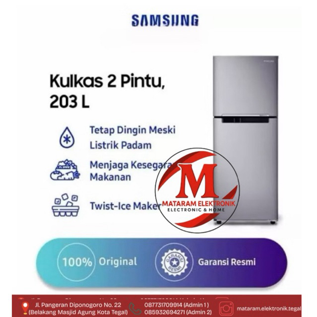 Jual SAMSUNG KULKAS RT20FAR KULKAS SAMSUNG 2 PINTU RT20FARWDSA | Shopee ...