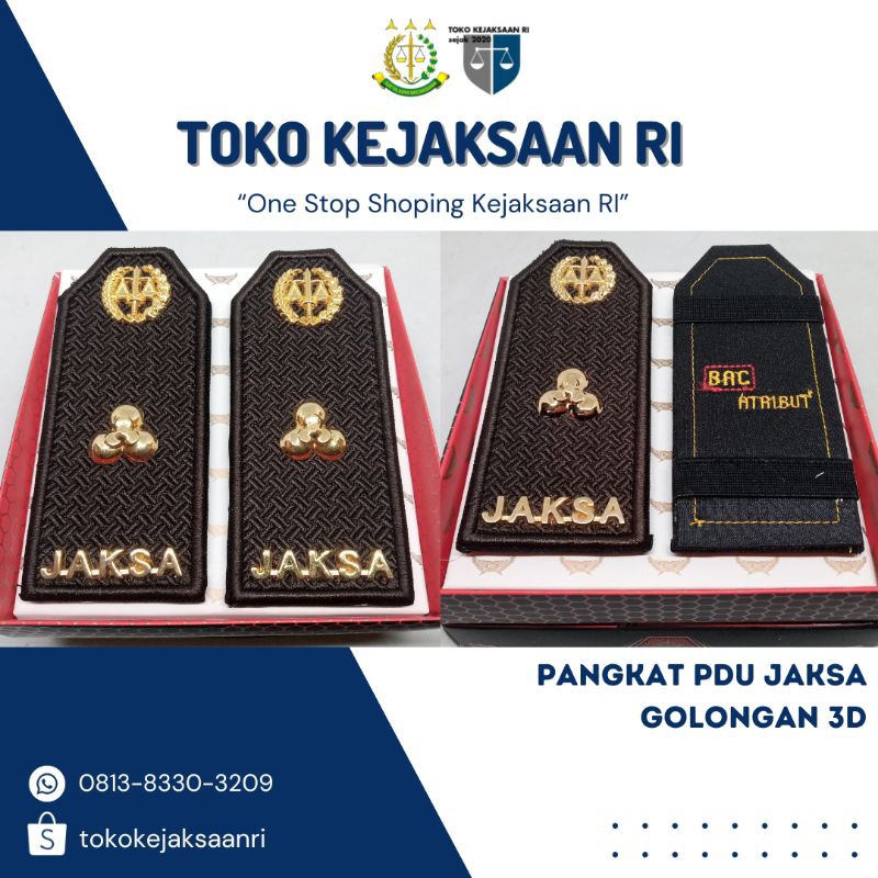 Jual TOKO KEJAKSAAN RI - PANGKAT PDU PDUK PDUB JAKSA GOL 3D | Shopee ...