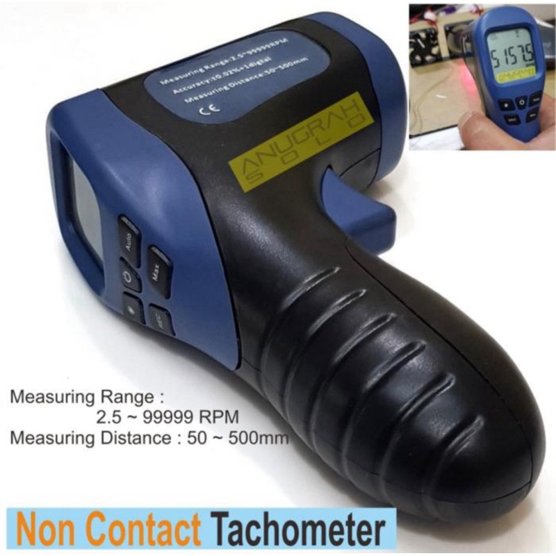Jual Digital Tachometer Laser Non Contact Tachometer RPM Meter Digital ...