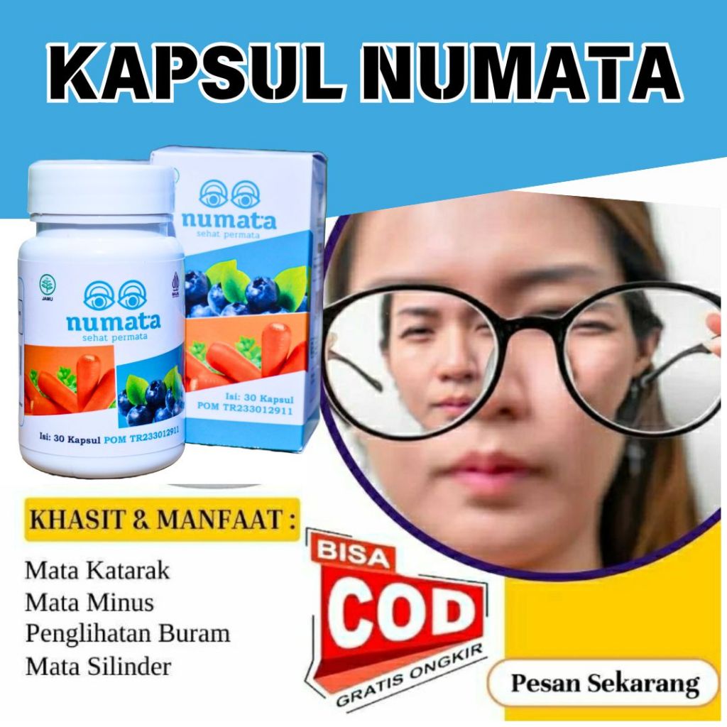 Jual SEHAT PERMATA Kapsul NUMATA - Obat Mata Minus Plus Rabun Jauh ...
