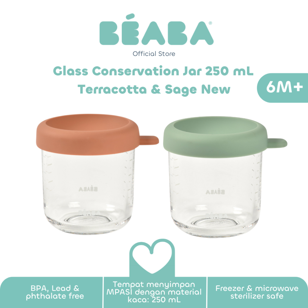 Jual [NEW] Beaba Glass Conservation Jar 250 mL - Wadah Penyimpanan ...