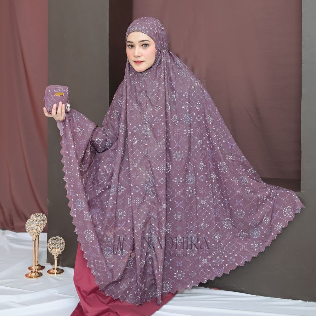 NADHIRA - Mukena Dewasa Traveling Mini Parasut Korea Motif Premium 2in1