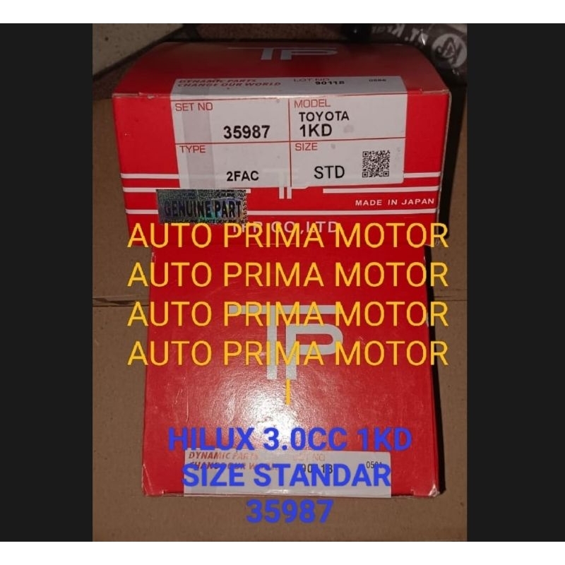 Jual RING PISTON SEHER TOYOTA HILUX 3.0CC 1KD SIZE STD STANDAR 35987 ...
