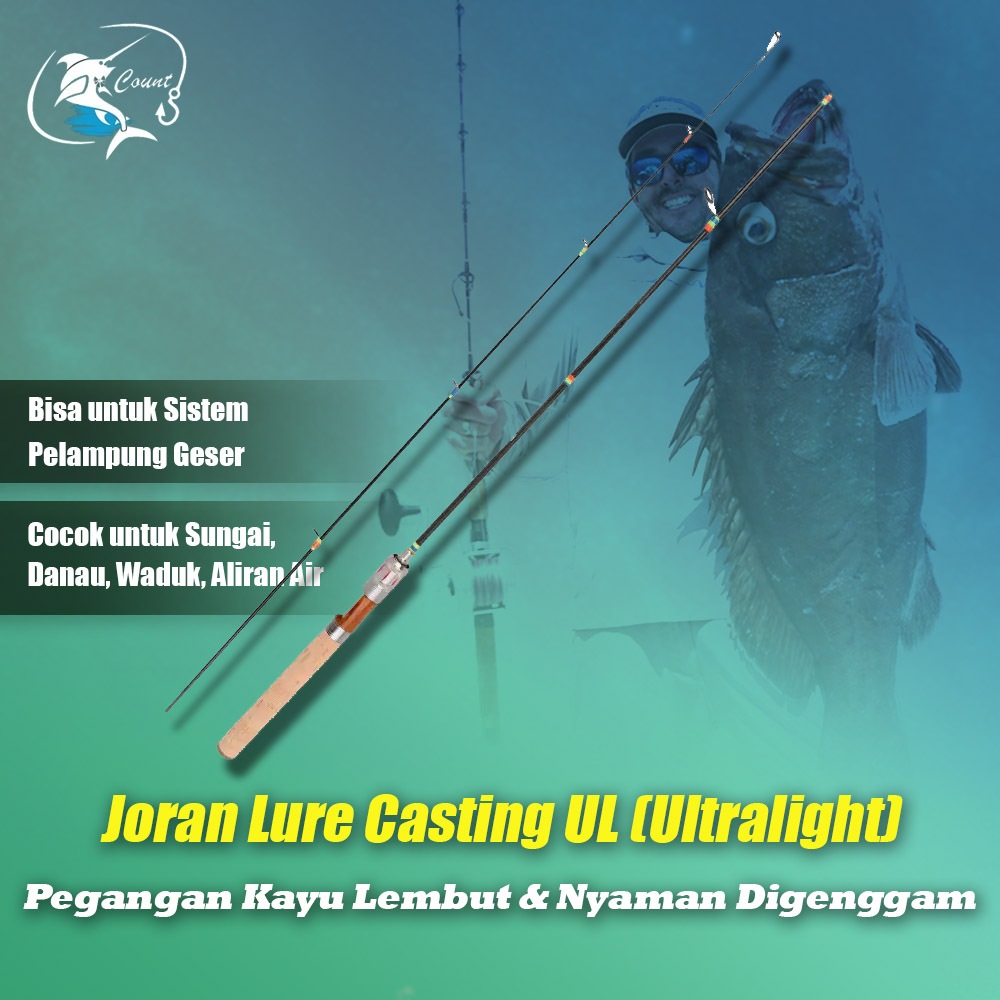 Jual Joran Casting Ultralight L-Action 1.68m–2.1m Non-Teleskopik ...