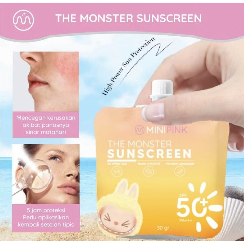 Jual MINIPINK Sunscreen Mini Labubu The Monster SPF 50+ PA+++ 30g MP028 ...