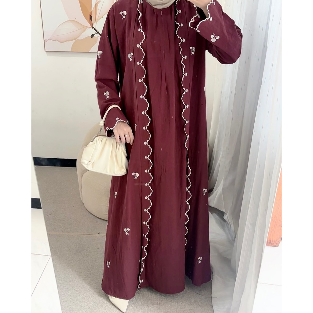 Jual GYORA ABAYA MELAYU BORDIR BASIC ARABIAN GAMIS SYARI DUBAI HITAM ...