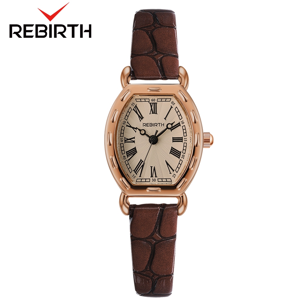 Jual REBIRTH Jam Tangan Wanita Mode Klasik Wine Barrel Shape Alloy Dial ...