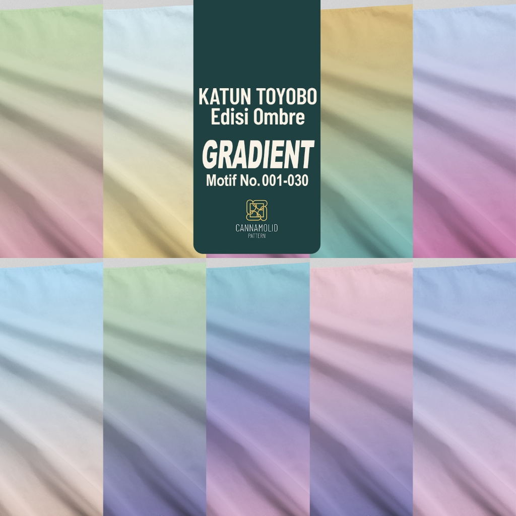 Jual Kain Toyobo Ombre Gradasi | Lebar 145cm | GRADIENT 1-30 | Shopee ...